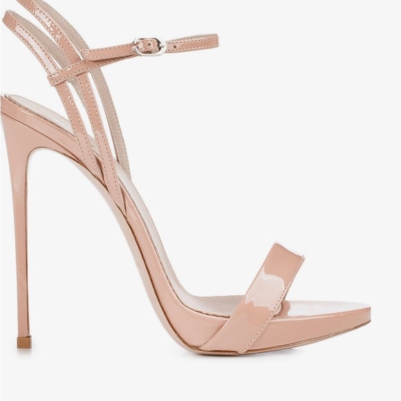 These are authentic LeSilla Phard (Nude) Patent Leather Platform Sandals - Picture 5 of 12